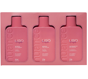Box Liso Perfeito Pós Química Hair Care 250ml - Kit 3 peças
