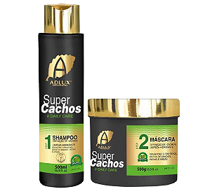 Kit Super Cachos Adlux Tratamento 2 Passos Shampoo E Mascara