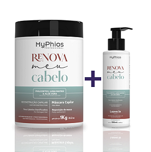 Máscara Renova Meu Cabelo 1kg + Leave in Renova Meu Cabelo 150g MyPhios