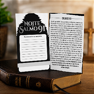 Folheto Evangélico Noite do Salmo 91 10x14cm para Campanhas