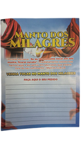 Folheto Manto dos Milagres Pedido de Oração