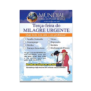 Folheto Milagre Urgente – IMPD  - 500 unid