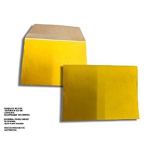 envelope colado amarelo – 100 unids