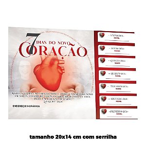 Cartela 7 DIAS Novo Coração (100 unidades)