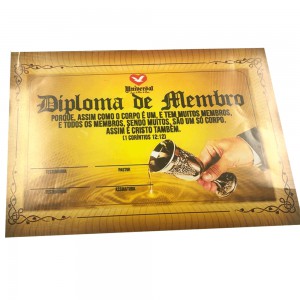 Diploma IURD de Consagração de Membros ( cento)