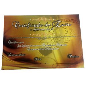 Certificado de Êxito – O Diploma da Fé (cento)