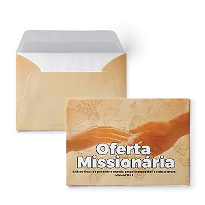 Envelope Colado Oferta missionária (100 unidades)