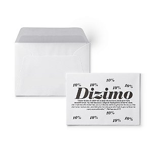 Envelope Colado Dizimo 10% -  (100 unidades)