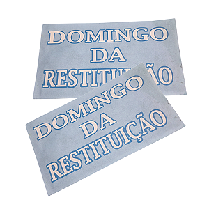 Envelope Domingo de Restituição Igreja Mundial IMPD