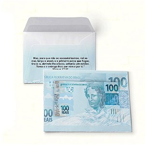 Envelope Colado Nota de R$100 – 100uni