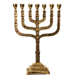 Candelabro Menorah Judaica De Bronze -GG