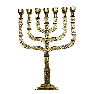 Candelabro Dourado 12 Tribos Luxo Médio