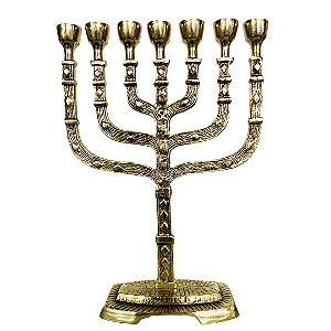 Candelabro Sete Pontas - Menora 35cm - Original De Israel
