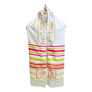Talit /Estola Sacerdotal Réplica de Israel – rosa