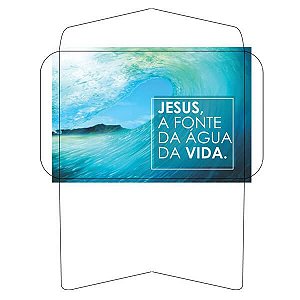 Envelope Jesus a fonte da água da vida aberto (100 unidades)