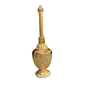 Consagrador Porta Óleo Unção Em Metal Dourado Arabesco importado