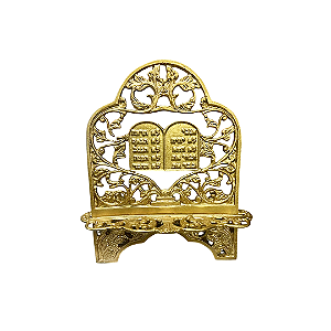 Porta Bíblia Grande Dourado alumínio 10 Mandamentos