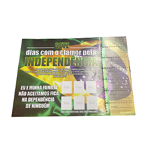 Cartela 7 dias com o clamor pela Independência  – 100 unid