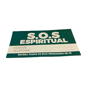 Cartão SOS espiritual – 100 UNID