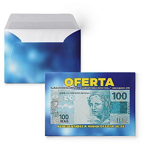 Envelope Colado Oferta R$100,00 (100 unidades)