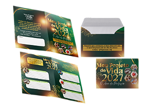 Kit Meu Projeto de Vida 2027 Pasta e Envelope o ano da multiplicação