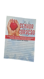 Folheto Novo Coração Ezequiel 36:26 campanha neutro 10x14 cm