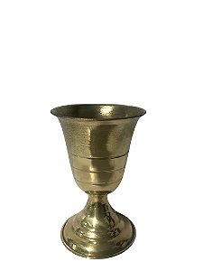 Taça De Metal Dourada Artesanal - Pequena