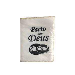 Saquitel Pacto com Deus de Veludo Branco - 25 unidades