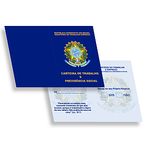 Carteira De Papel Do Trabalhador - clamor do trabalho 20x14