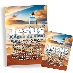 Folheto Jesus água da vida - 10x14 cm - pedido de oração
