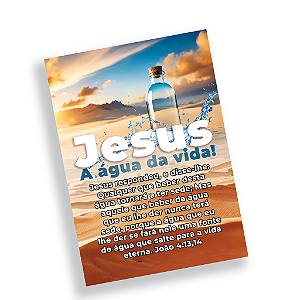 Folheto Jesus água da vida - 10x14 cm - 500 unids