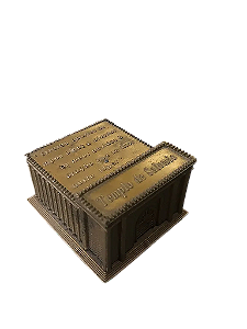Mini Templo de Salomão de Acrílico Bronze - 5 unid