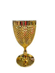 taça acrílico diamante dourada 300ml Ótima Qualidade