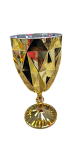 taça acrílico relevo dourada 300ml Ótima Qualidade