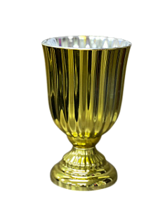 Vaso luxo grego dourado plástico - 20 cm