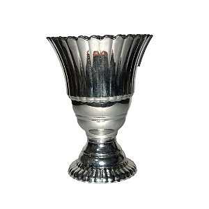 Vaso luxo grego prata plástico - 20 cm