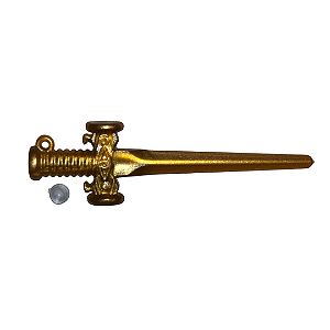 Espada de Acrílico Porta Óleo Dourada - 50 unidades