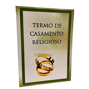 Livro Termo de Casamento Religioso para Igreja