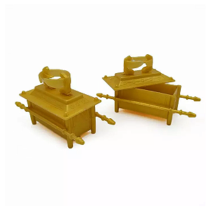 Arca Da Aliança Dourada De Acrílico 10 cm - 20 Unidades