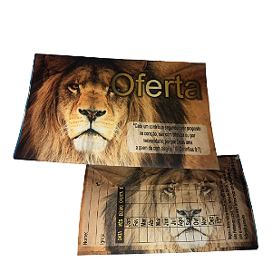 Envelope Oferta anual leão colado - 100 unidades