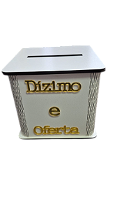 Gazofilácio Dízimos E Ofertas Igreja (pequeno) Branco Mdf