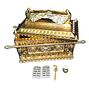 Arca Da Aliança Grande Dourada Luxo Plástico + Utensílios