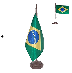 Bandeira De Mesa Brasil 14x21 cm com pedestal