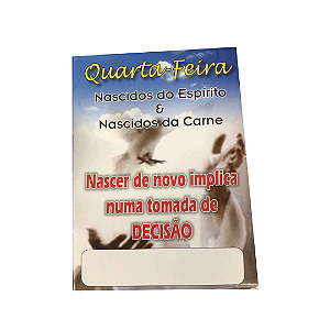 Folheto Quarta-Feira Nascido do Espírito  – 500 unids