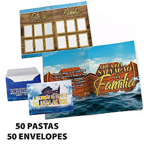 KIT Pasta + Envelope Arca de Noé Salvação da Família  – 50 unidades
