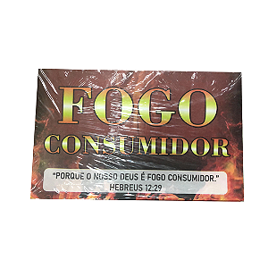 Envelope Colado Fogo Consumidor Hebreus 12:29  - 100 unidade