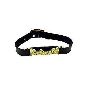 Pulseira Salmo 91 Couro com Detalhes Dourados unisex - 100 unidades