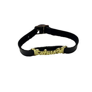 Pulseira Salmo 91 Couro com Detalhes Dourados unisex- 10 unidades