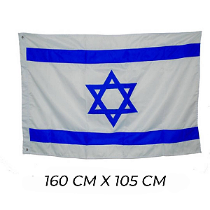 Bandeira De Israel Oficial 160x105cm Contorno Bordado