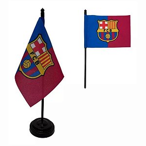 Bandeira De Mesa Time Barcelona 14x21 cm com pedestal